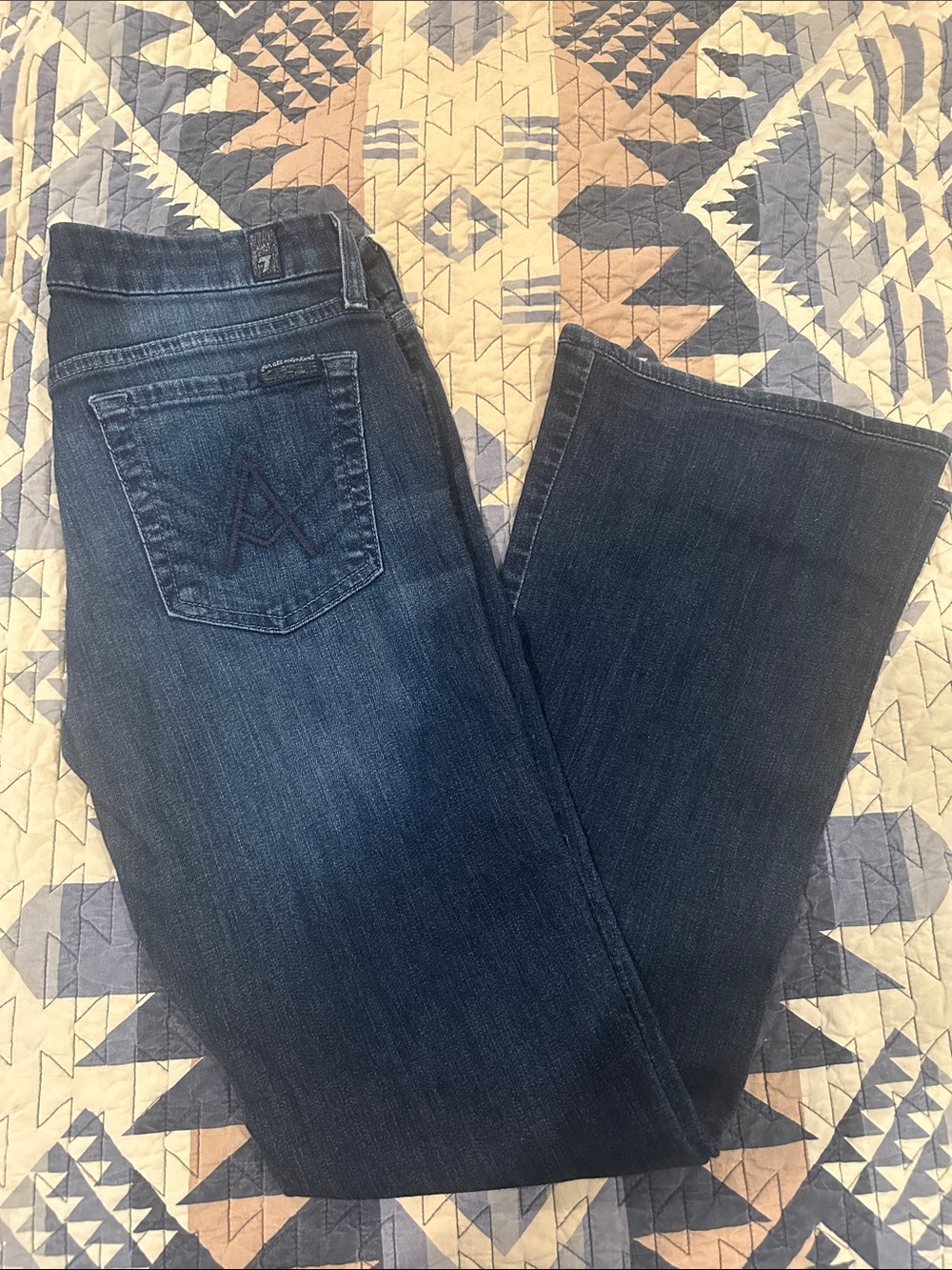 7 For All Mankind Dark Indigo Bootcut Jeans